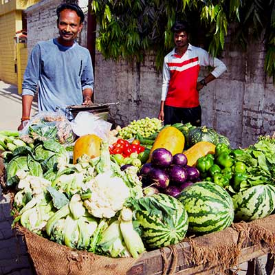 Varanasi Hostel Fresh Vegetable Hawker